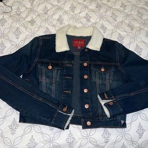 GUESS Sherpa Jean Jacket! LIKE NEW